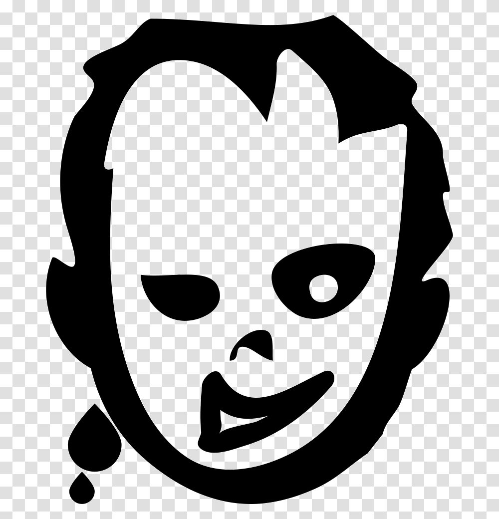 Zombie Kid Zombie, Stencil, Mask Transparent Png