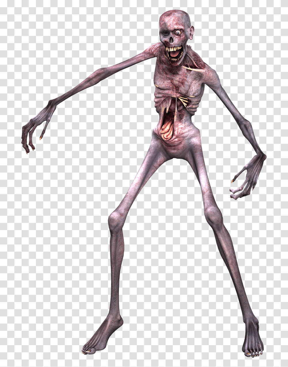 Zombie Man Horror Scary Frightening Death Pose Scary, Skeleton, Bird, Animal, Person Transparent Png