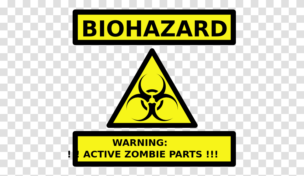 Zombie Parts Warning Label Vector Image Biohazard Symbol, Outdoors, Triangle, Sign Transparent Png