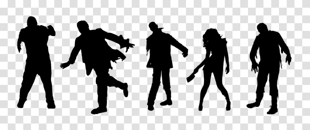 Zombie Silhouette Cliparts, Gray, World Of Warcraft Transparent Png