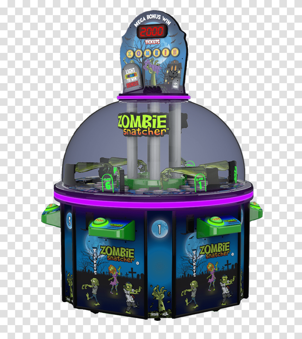 Zombie Snatcher Rotary Prize Redemption Game, Arcade Game Machine, Pac Man Transparent Png