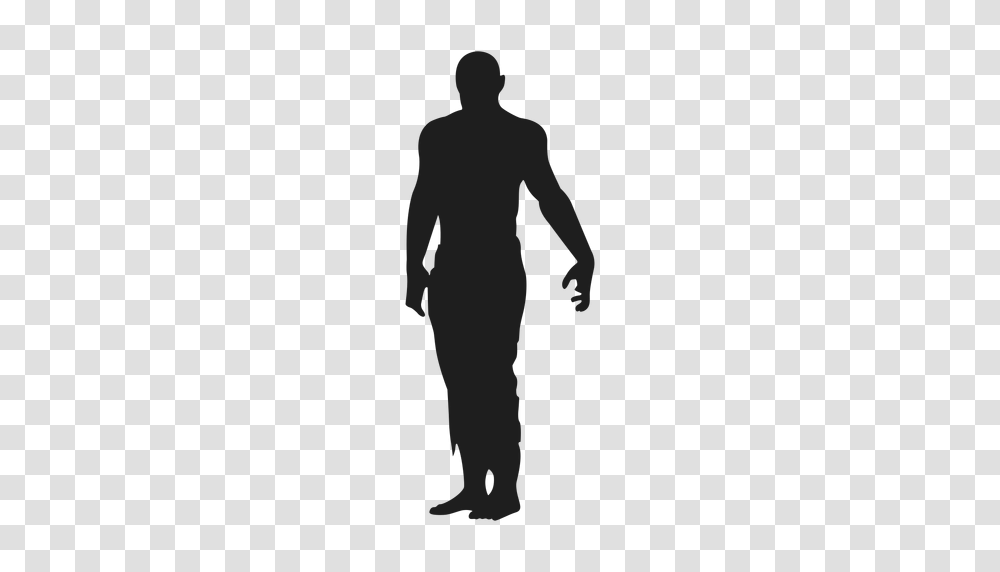 Zombie Standing Silhouette, Person, Human, Kneeling Transparent Png