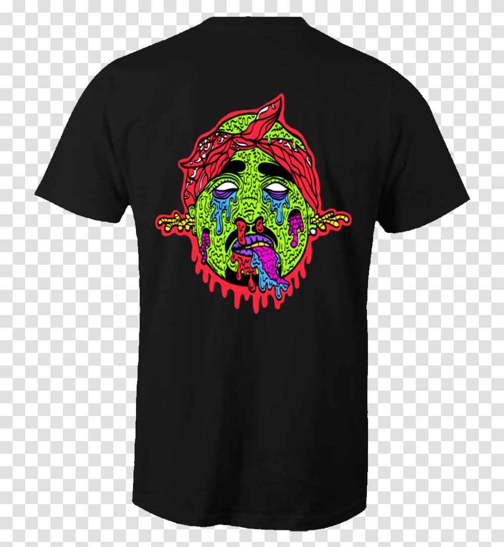 Zombie Tupac Tee By Grimeandslimeco T Shirt Kite Bar, Apparel, T-Shirt, Plant Transparent Png