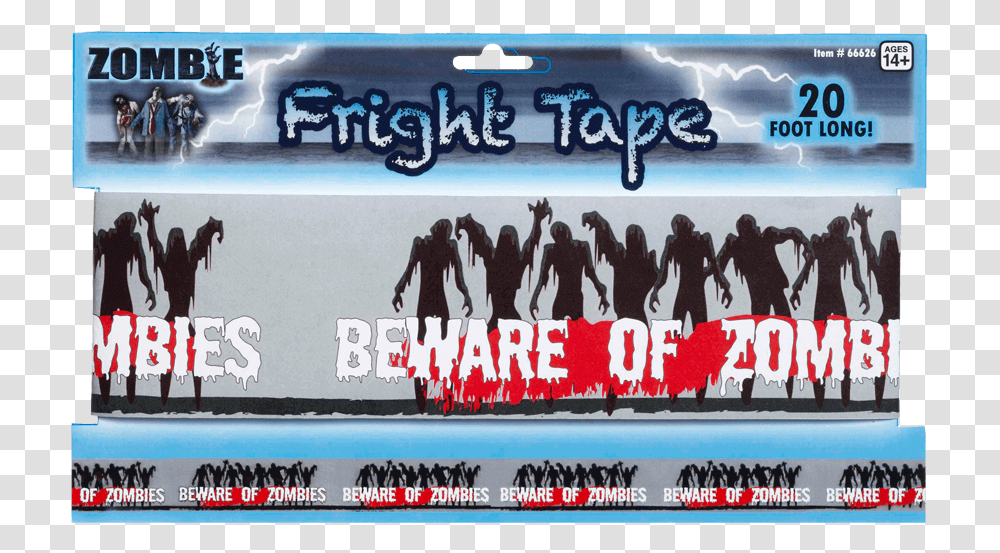 Zombie Warning Tape Barricade Tape, Word, Person, Poster, Advertisement Transparent Png