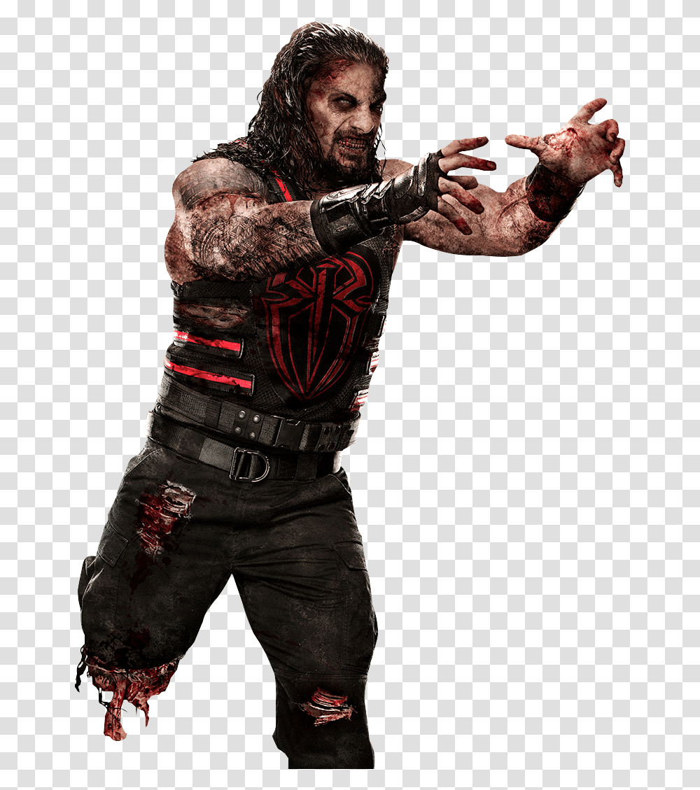 Zombie Wwe Roman Reigns Zombie, Skin, Person, Human, Sport Transparent Png
