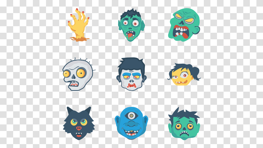 Zombie Zombie Flat Icon, Face Transparent Png