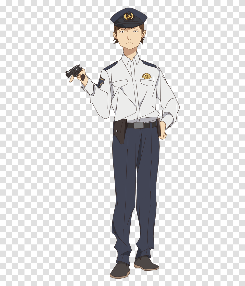 Zombieland Saga Cop Anime Policeman Full Body, Person, Sleeve, Long Sleeve Transparent Png