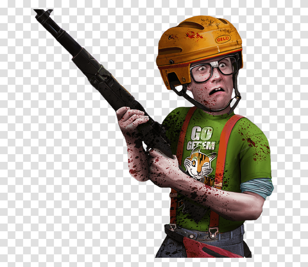 Zombies In Spaceland Nerd, Person, Helmet, Hardhat Transparent Png