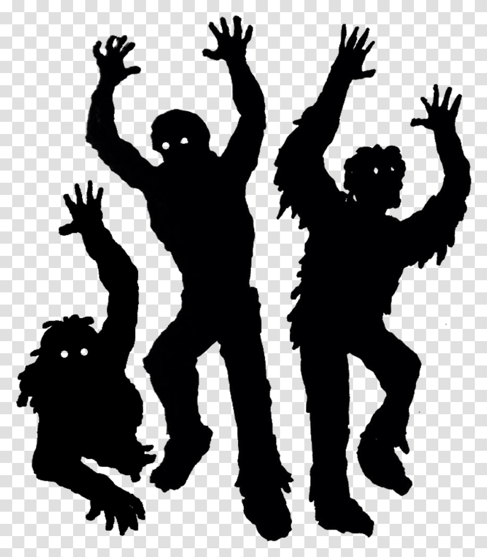 Zombies Silhouette, Dance Pose, Leisure Activities, Person, People Transparent Png