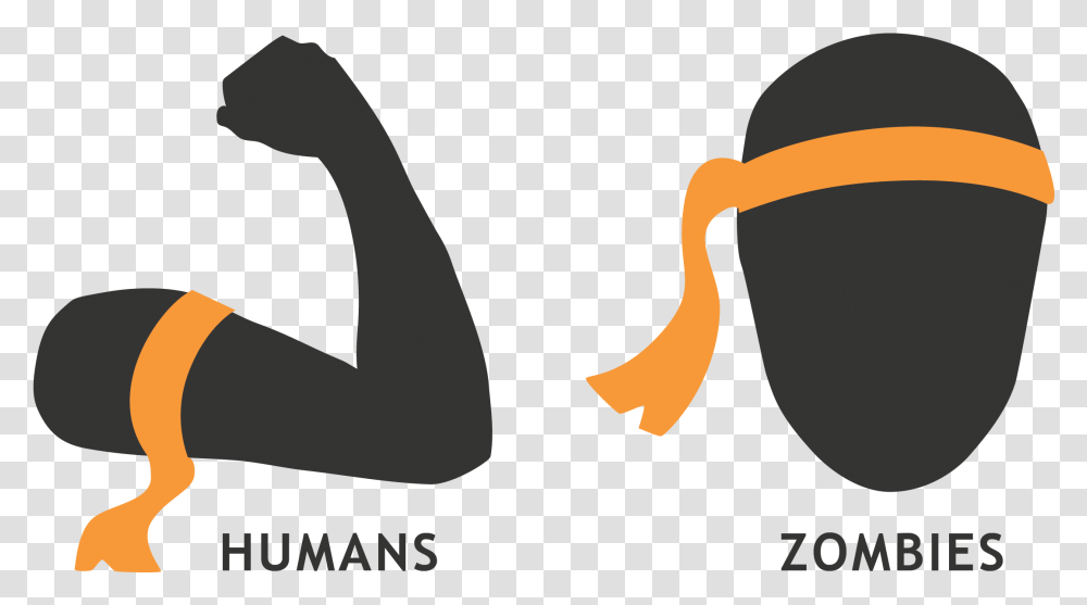 Zombies Wear The Orange Bandanna Around Their Head, Hammer, Tool, Face, Arm Transparent Png