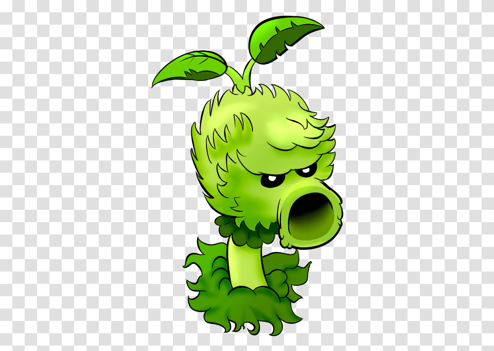 Zombies Wiki Plants Vs Zombies Primal Peashooter, Green, Animal, Vegetation, Face Transparent Png