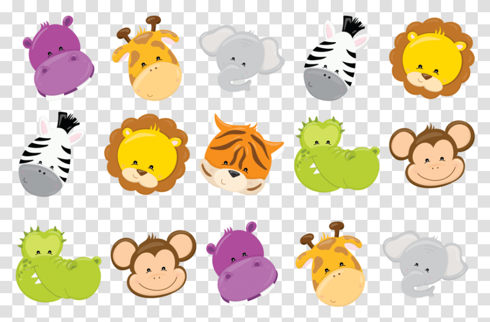 Zoo Animals Cupcake Toppers In Edible Wafer Paper Cupcake Toppers Animals, Sweets, Food, Confectionery Transparent Png