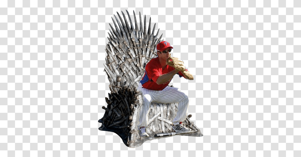 Zoo With Roy Life Size Iron Throne Replica, Furniture, Chair, Person, Human Transparent Png