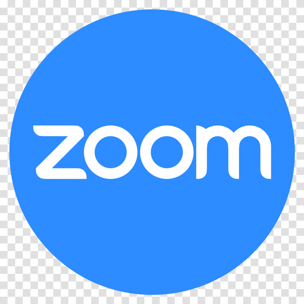 Zoom Icon Blue Circle Zoom Cloud Zoom Logo Circle, Symbol, Trademark, Text, Balloon Transparent Png