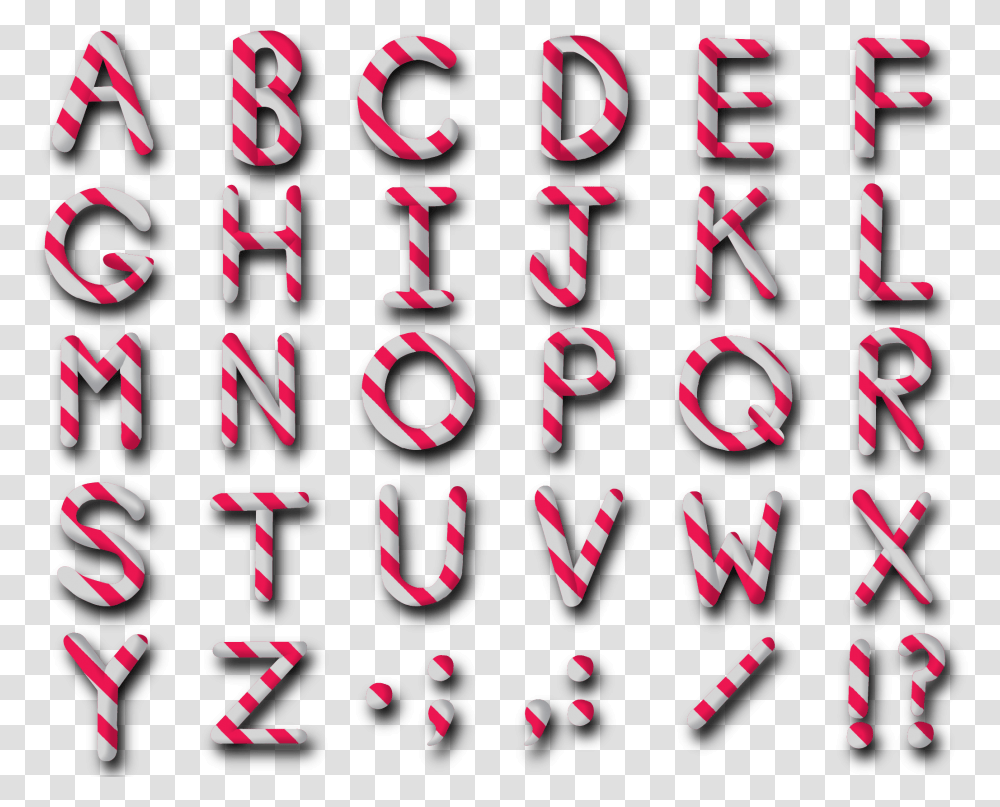 Zooshii Studios Letters Candy Cane Clipart, Alphabet, Number Transparent Png