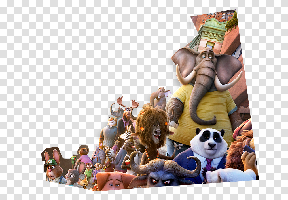 Zootopia Characters, Dog, Person, Mascot, Crowd Transparent Png