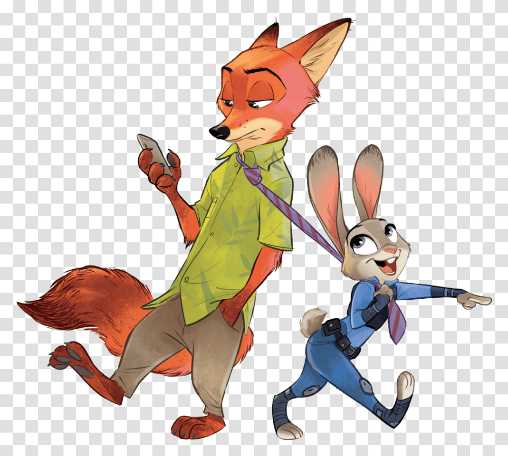 Zootopia Hand Drawn, Person, Duel, Book Transparent Png