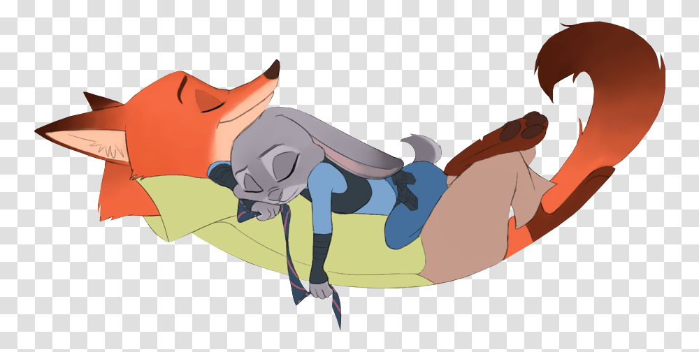 Zootopia Judynick Disney Sleeping Judy And Nick Sleep, Animal, Person, Human, Mammal Transparent Png