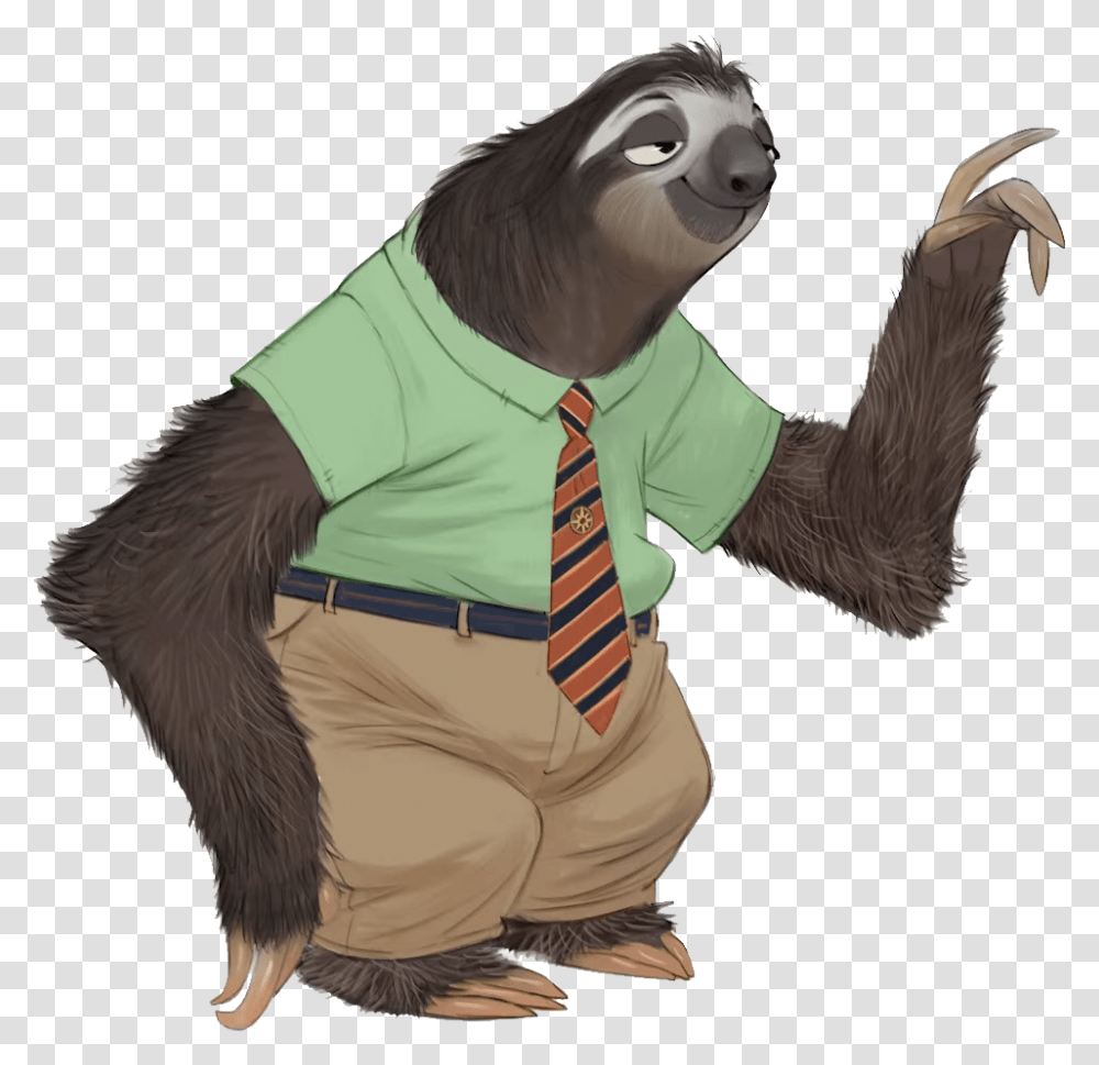 Zootopia Sloth, Tie, Accessories, Accessory, Costume Transparent Png