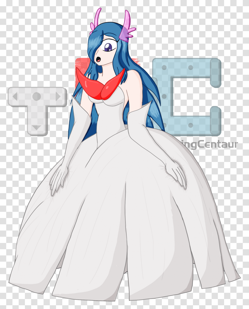 Zora In A Mega Gardevoir Gown By Thegamingcentaur Fictional Character, Clothing, Female, Person, Woman Transparent Png