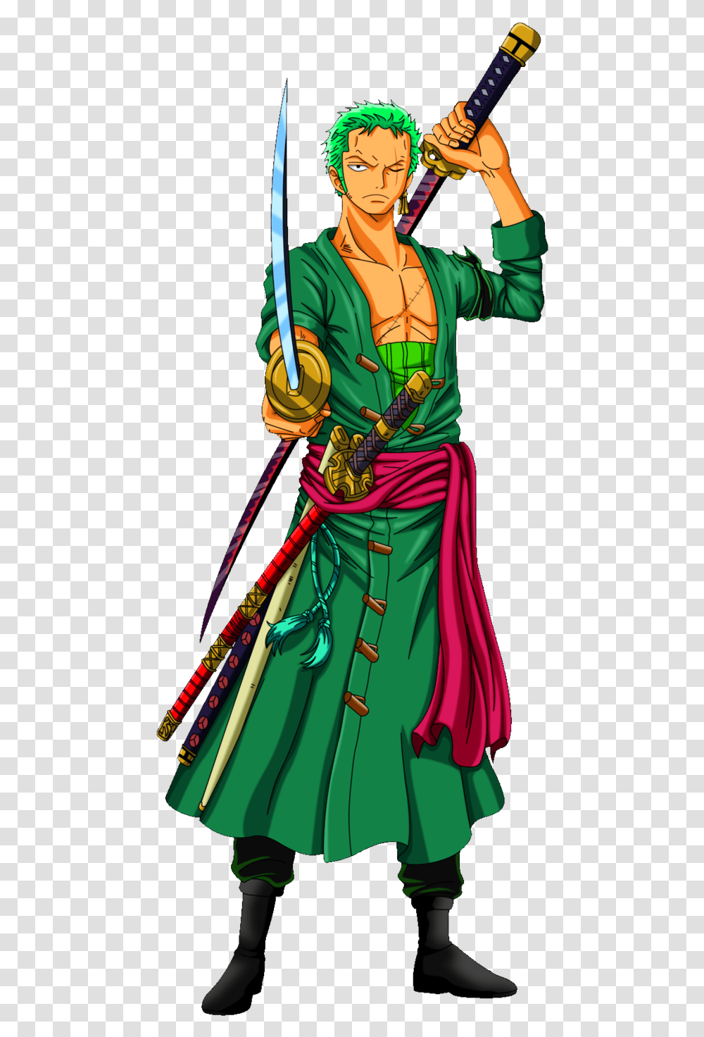 Zoro One Piece, Costume, Clothing, Person, Crowd Transparent Png