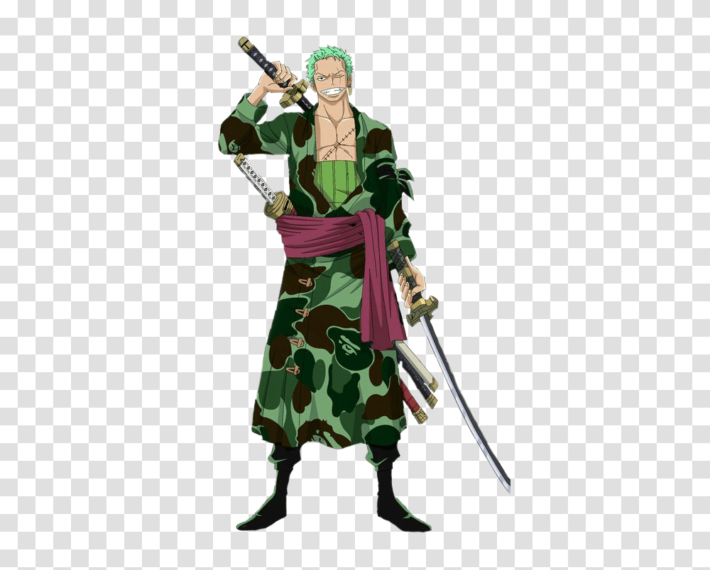 Zoro Onepiece Anime Zoro, Person, Dress, Sleeve Transparent Png ...