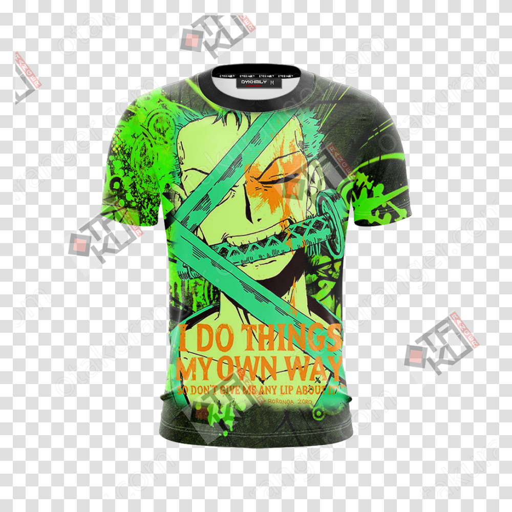 Zoro Unisex 3d T Shirt Jojo's Bizarre Adventure Jotaro Shirt, T-Shirt, Sleeve Transparent Png