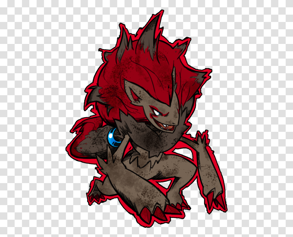 Zoroark By Hukuzo Demon, Dragon, Art, Graphics, Person Transparent Png