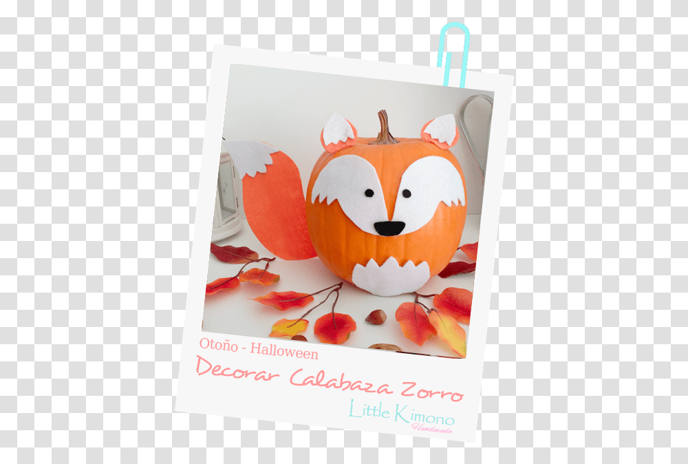 Zorro Con Fieltro Greeting Card, Plant, Toy, Pumpkin, Vegetable Transparent Png