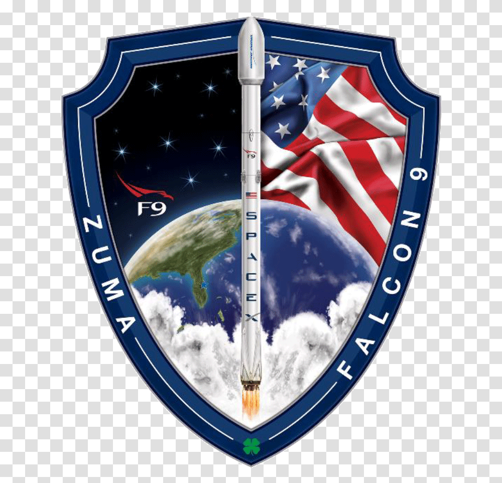 Zuma Launch Has Been Postponed Again - Space News 360 Spacex, Symbol, Armor, Emblem, Logo Transparent Png