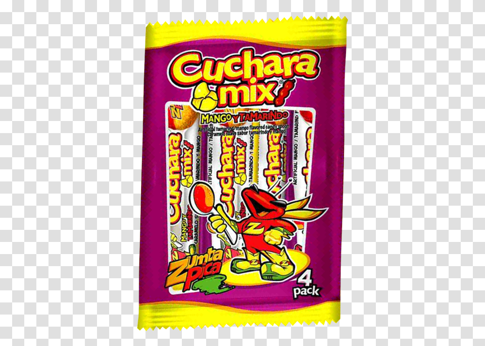 Zumbapica Cuchara 4pk Snack, Label, Gum, Outdoors Transparent Png