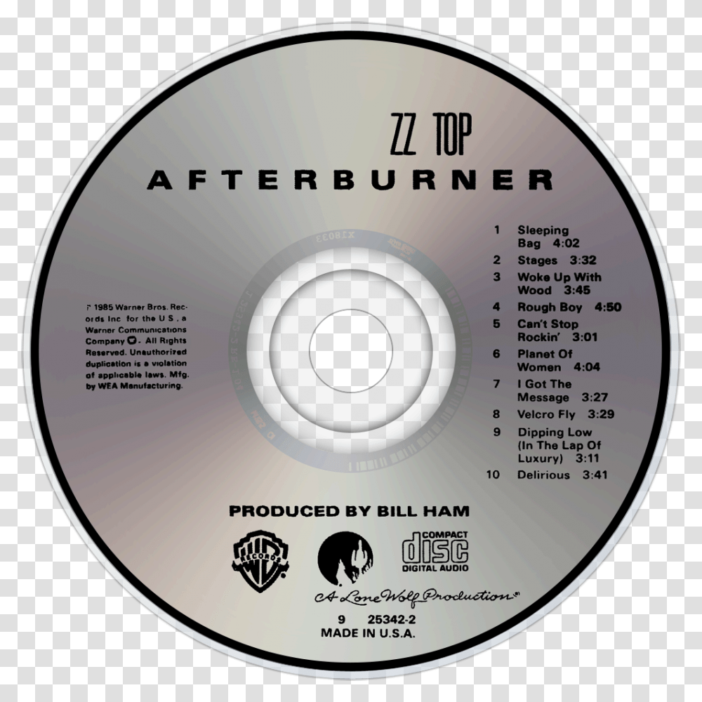 Zz Top Afterburner Cd, Disk, Dvd Transparent Png